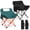 Black, Green, variant on 2 Pack Folding Moon Camping Chairs, Portable Outdoor Lawn Chair with Carry Bag, Carbon Steel Frame Supports 330lbs for Picnic Beach,Gray, Black-Solid Color