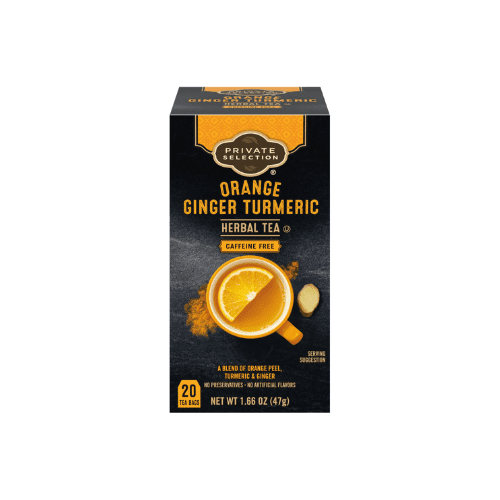 Private Selection Orange Ginger Turmeric Herbal Tea 20 Count 1.66 oz,3 Pack