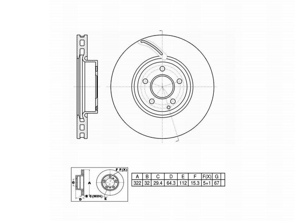 Winstop Brake Rotor, Front WS246541, Mercedes-Benz C300 2014-2013