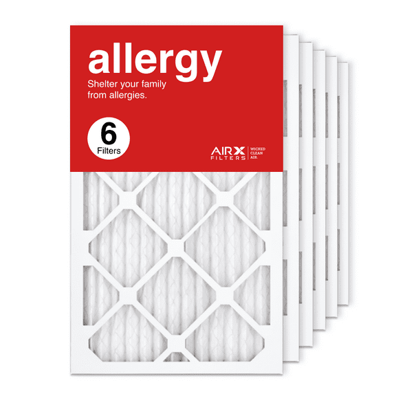 AIRx Filters 13x21.5x1 Air Filter MERV 11 Pleated HVAC AC Furnace Air Filter, Allergy 6-Pack, Made in the USA