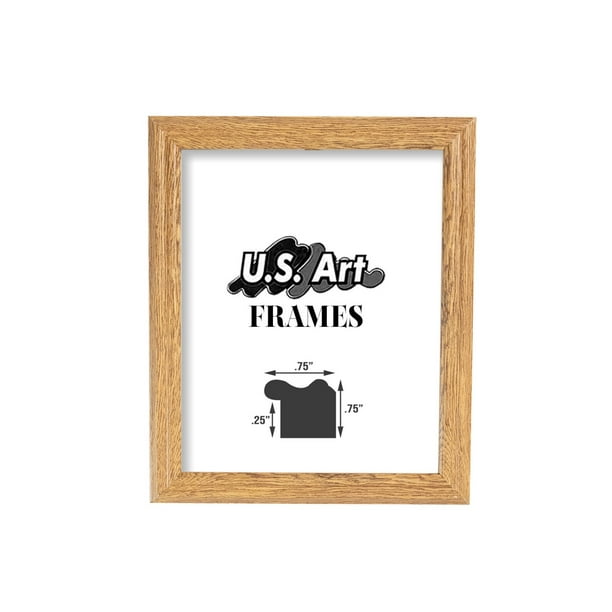 Oak .75 inch Picture Frame, Solid Wood Wall Decor Poster Picture Frames by US Art Frames