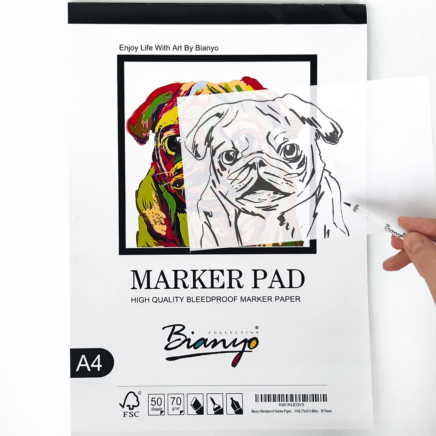 Art Bleedproof Marker Paper Pad，9 x 12，0.7lb Drawing Paper