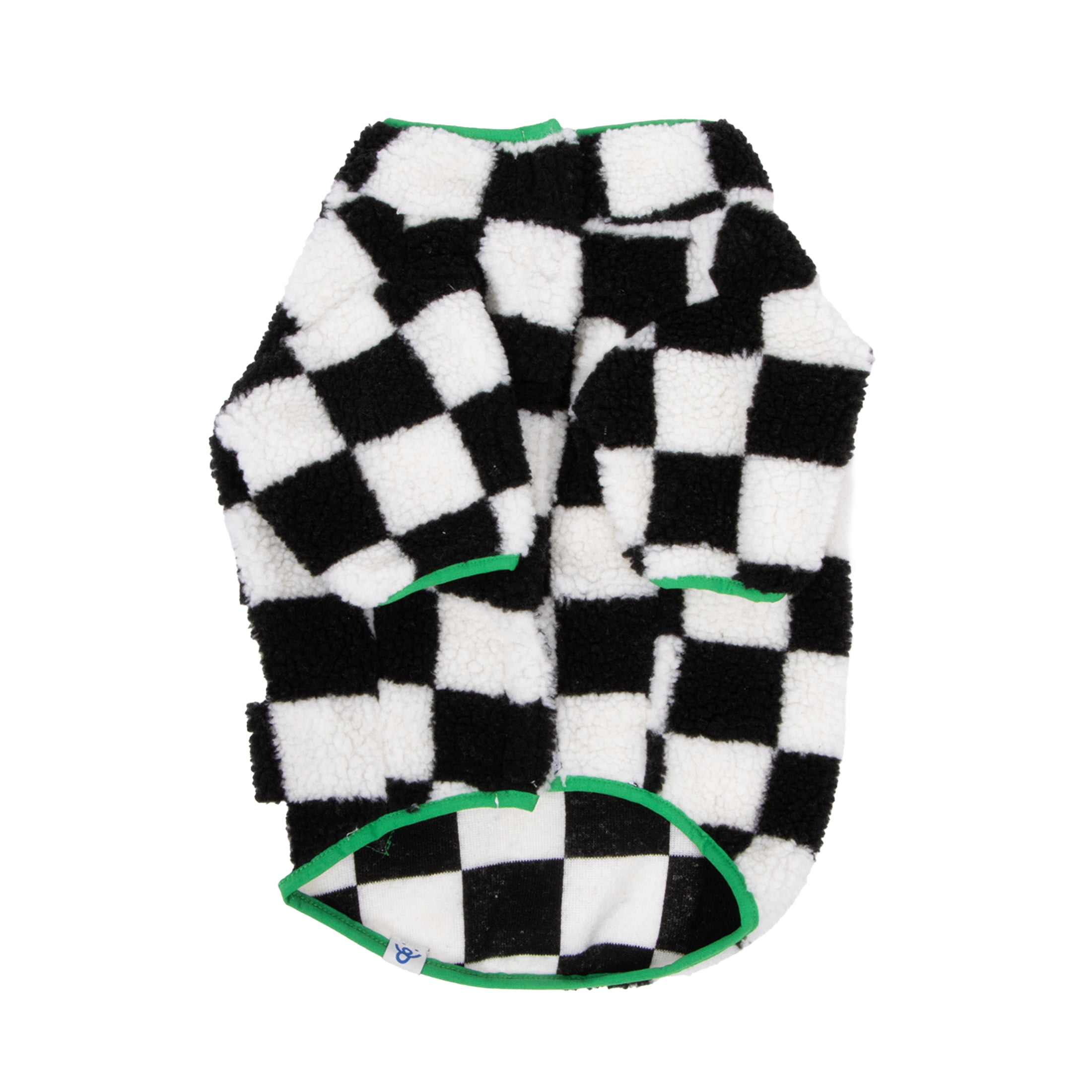 Oodles Multicolored Sherpa Bubble Hem Fall Dog Jacket, Large