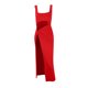 thumbnail image 5 of Vestido con tirantes y aberturas para mujer 2025 Summer - Cuello cuadrado, sin mangas, poliéster, fiesta/casual, XS-L, 5 of 5