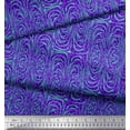 thumbnail image 2 of Soimoi Purple Moss Georgette Fabric Leopard & Wild Animal Skin Printed Fabric 1 Yard 42 Inch Wide, 2 of 3