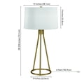thumbnail image 3 of Evelyn&Zoe 28" Modern Metal Tapered Table Lamp with White Drum Linen Shade, 3 of 8