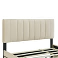 thumbnail image 5 of Queen Size Velvet Upholstered Platform Bed with 2 Storage Drawers and Twin XL Trundle, 5 of 13