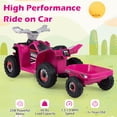 thumbnail image 2 of Gymax Kids Electric ATV Car 6V Battery-Powered Ride on Toy w/Removable Back Trailer Red, 2 of 7