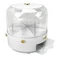 thumbnail image 1 of Rice Dispenser, 6 Grid 6KG 360 Degree Rotatable Grain Container Dry Food Dispenser With Lid, Individual Button, Clear Cereal Dispenser Bucket For Home Kitchen Pantry Soybean Corn, 1 of 8