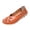 Orange #183, variant on Orthopedic Loafers in Breathable Leather,Womens Casual Soft Sole Hollow Slip on Walking Shoes,Closed Toe Flat Boat Shoes, 36