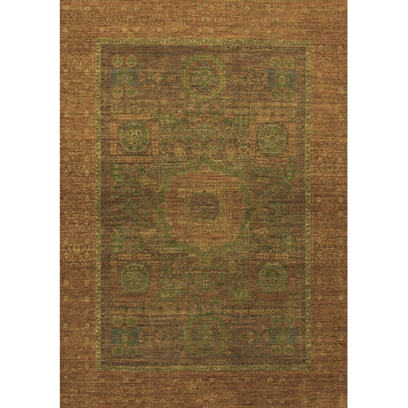 Ahgly Company Indoor Rectangle Abstract Brown Modern Area Rugs, 3' x 5'