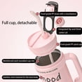 thumbnail image 2 of SpaceMuse 32oz Stainless Steel Insulated Tumbler with Handle and Straw – Double Wall Insulated, Leak-Proof Travel Mug, Cup Holder Compatible(Black), 2 of 5