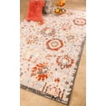 thumbnail image 3 of Furnish My Place Indoor Distressed, Floral Rug with Jute Backing Runner - 2 ft. x 8 ft., Light Grey, Oriental, Area Rug for Living Room, Bedroom, Hallway, 3 of 8