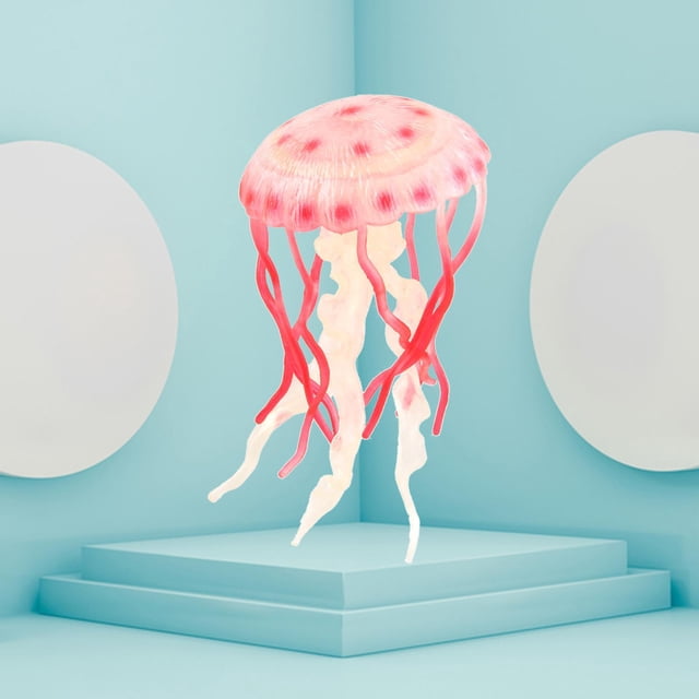 Modelo de Medusa simulada Baoblaze Juguetes de simulación marinos Rosado