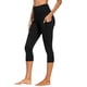 thumbnail image 1 of Pantalones de Yoga para Mujer con Bolsillos Pantalones Recortados Elastico Respirable Suave Cómodo para el Entrenamiento Correr Yoga Fitness Deportes, 1 of 7