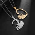 thumbnail image 4 of Stainless Steel Hug Cute Pet Cat Couple Pendant Necklace for Women Girls Fashion Exquisite Gift, 4 of 5