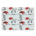 thumbnail image 1 of East Cutting Board, Japanese Geisha Girl with Traditional Style Kimono Folk Culture Illustration, Decorative Tempered Glass Cutting and Serving Board, Large Size, Black Red, by Ambesonne, 1 of 1