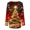thumbnail image 4 of 50% off Ugly Christmas Sweater! TMOYZQ Women's Long Sleeve Shirts Christmas Tree Print Fall Winter Pullover Sweatshirts Casual Loose Fit Lightweight Cozy Blouse for Xmas Holiday Parties, 4 of 4