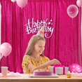 thumbnail image 3 of Hot Pink PartyDelight Sequin Backdrop, Photography, Christmas Backdrop, 6FT x 8FT, 3 of 5