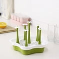 thumbnail image 3 of Countertop Drying Rack，Drain Rack Water Bottle Drainer，Practical Kitchen Tool PP Drying Holder With The Flowers Shaped, 3 of 4