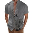 thumbnail image 1 of SHIXIAOO Chemise à Manches Courtes pour Hommes à Impression Numérique 3D avec Poche, Boucle et Col à Revers, Vêtement d'Exercice, Mode pour Hommes, 1 of 4