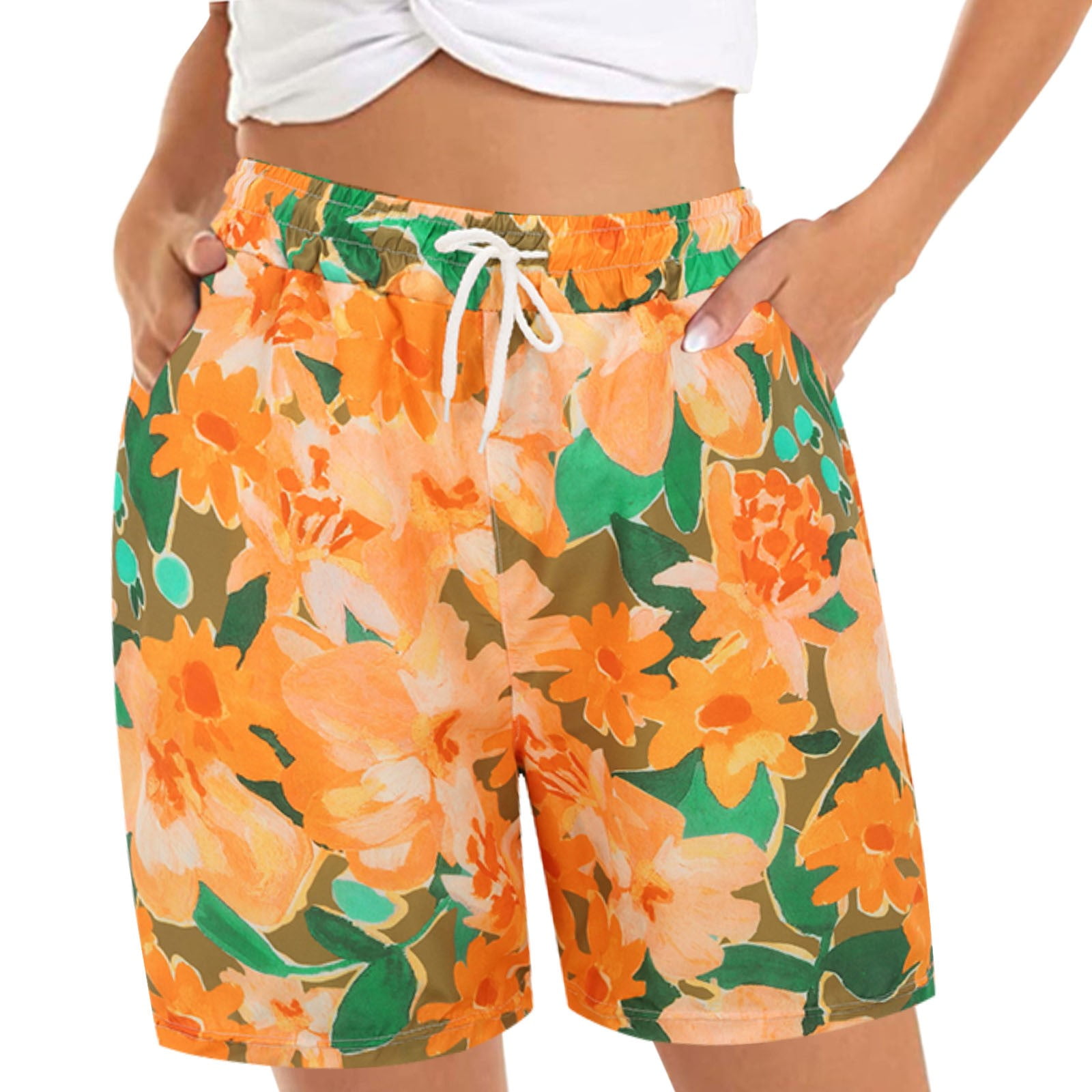 fvwitlyh Women Shorts Womens High Waist Microstretch Cotton Denim Shorts -  Walmart.com