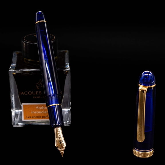 Platinum 3776 Century Fountain Pen - Chartres Blue  Gold