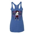 thumbnail image 2 of Wild Bobby Betty Boop Sugar and Spice Wink Betty Boop Tri-Blend Racerback Tank Top, Vintage Royal, X-Large, 2 of 5