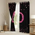 thumbnail image 3 of Manfei Letter Monogrammed Bow D Blackout Curtains Set of 2 (52x84 Each) for Boys Girls,Bling Glitter Window Curtains,Dreamy Princess Curtains and Drapes,Lightweight Room Decor, 3 of 6