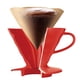thumbnail image 2 of Hario V60 Cafetera de cerámica con gotero para verter sobre cono, tamaño 01, rojo, 2 of 5