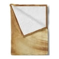 thumbnail image 2 of Tan Soft Flannel Fleece Throw Blanket, Curved Wave Like Conceptual Display Creamy Effect Soft Colored Subtle Image, Cozy Plush for Indoor and Outdoor Use, 50" x 60", Cream Tan, by Ambesonne, 2 of 5