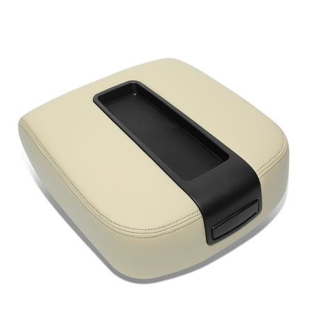 08 Silverado Console For 2007 to 2014 Chevy Avalanche / Silverado / Tahoe / GMC Yukon XL / Sierra Leather Center Console Lid Armrest Cover Tan 08 09 10 11 12 13 ()