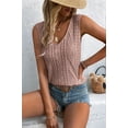 thumbnail image 5 of Women Sleeveless Tank Tops Cable Knit Sweater Vests V Neck Casual Clothes SummerTrendy Outfits 2025 Dark Pink XL, 5 of 7