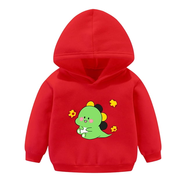 AJIWYH Chandail à Capuchon pour Filles, Mode pour Tout-Petits Garçons Filles, Chandail Molletonné pour Enfants Uni Plus Bébés, Haut à Capuche Coloré, Hauts pour Filles, Mode Filles Rouge, 4-5 Ans