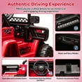 thumbnail image 3 of 12V Kids Ride-On Car, Electric Truck Ride-On Toys with 5MPH Max Speed, Remote Control, Lights, and Music for Kids Gifts, Red, 3 of 7