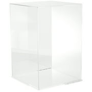 Plymor Clear Acrylic Display Case with Clear Base (Mirror Back), 12" W x 12" D x 18" H