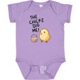 thumbnail image 3 of Inktastic The Chicks Dig Me Easter Baby Chick with Basket and Eggs Boys or Girls Baby Bodysuit, 3 of 5