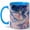 Blue, variant on Ballerina Moon Sky 11oz Ceramic Mug, Celestial Floral Dance Art