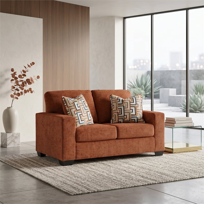 Signature Design by Ashley Furniture Aviemore Orange Loveseat