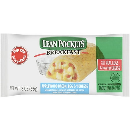 Lean Pockets Breakfast Applewood Bacon, Egg & Cheese Stuffed Sandwich, 3 oz