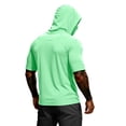 thumbnail image 6 of Mens Sun Protection Hoodie UPF 50+ Short Sleeve Sun Shirts Lightweight Quick Dry Rash Guard with Mask Fishing Shirts, L, 6 of 10