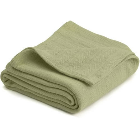 Vellux Chevron Textured Cotton Woven Blanket - Cozy, Warm, All-Seasons ...
