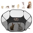 thumbnail image 1 of Corralito Pawaboo para Animales Pequeños Impermeable con Estructura de Acero Negra, 1 of 8