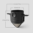 thumbnail image 3 of GoldTone Folding Pour Over Coffee Maker, Paperless Foldable Coffee Filter, Reusable BPA-Free Plastic & Stainless Steel Dripper, Includes 1 OZ Coffee Scoop & Micro Cleaning Brush, 3 of 7