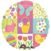 Anagram Colorful Fun Spring Easter Round Mylar 18" Foil Balloon