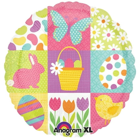 Easter Balloon - Anagram Colorful Fun Spring Easter Round Mylar 18