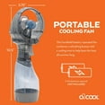 thumbnail image 4 of O2COOL 3.5 inch Battery Powered Misting Fan for Personal Cooling (2 Pack) - Gray, 4 of 5