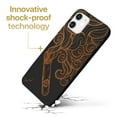 thumbnail image 3 of Case Yard Wooden Case for iPhone-11 Soft TPU Silicone cover Slim Fit Shockproof Wood Protective Phone Cover for Girls Boys Men and Women Supports Wireless Charging Cigar Smoke Design, 3 of 7