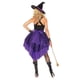 thumbnail image 3 of Adult Witch Costume Dress Purple Sorceress Outfit with Gloves and Hat, 3 of 5