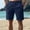 09-Navy, variant on Men's Linen Cotton Casual Shorts, Summer Lightweight Breathable Knee Length Shorts with Pockets, Regular Fit Waist Beach Daily Wear Shorts 06-Khaki L